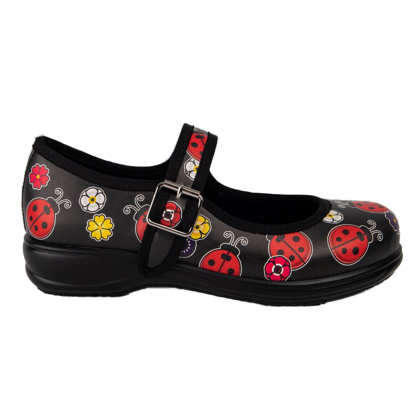 In The Garden Mary Janes by RainbowsAndFairies.com.au (Bees - Ladybug - Butterfly - Mismtached Shoes - Pair & Spare - 3 Shoes - Cute) - SKU: FW_MARYJ_INGARD_ORG - Pic-07