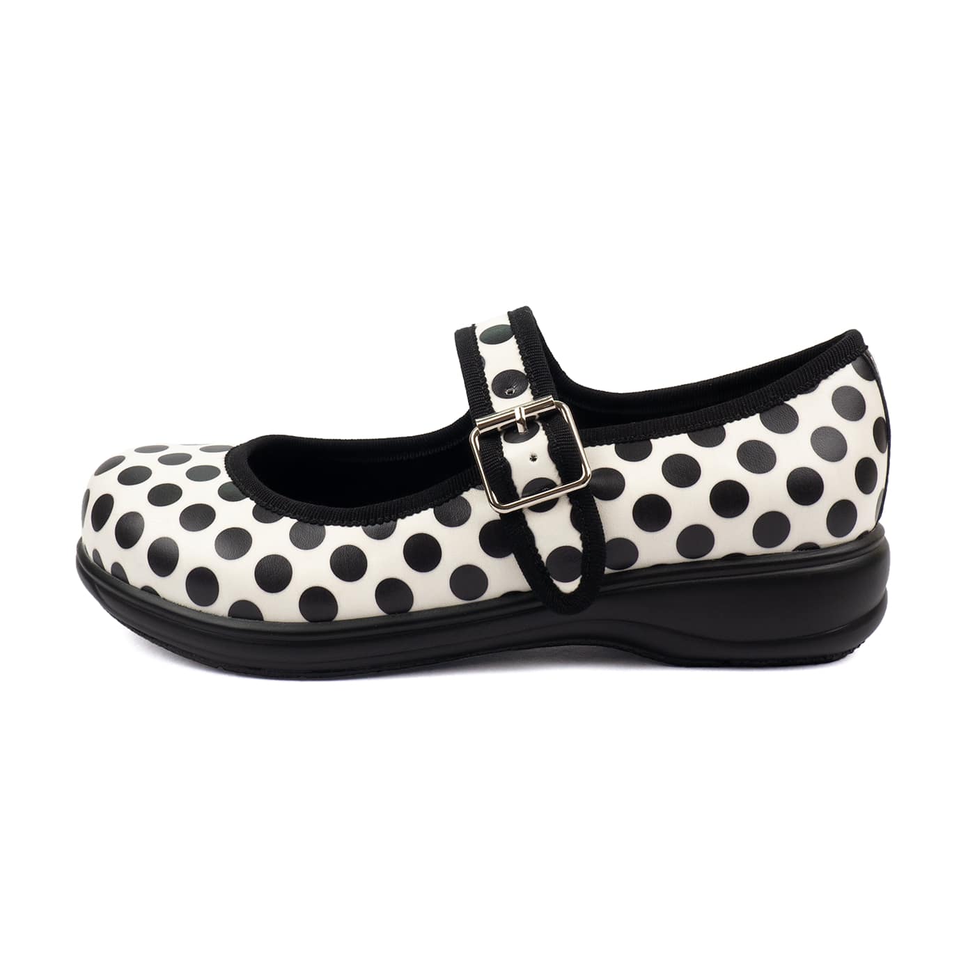 Monochrome Mary Janes by RainbowsAndFairies.com (Black & White - Polka Dots - Stripes - Mismatched Shoes - Shoes - Pair & A Spare) - SKU: FW_MARYJ_MONOC_ORG - Pic 06