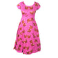Nuts Tea Dress by RainbowsAndFairies.com (Squirrels - Woodland Creature - Dress With Pockets - Circle Skirt - Mod Retro) - SKU: CL_TEADR_NUTZZ_ORG - 01
