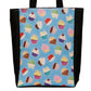 Patty CakesTote Bag by RainbowsAndFairies.com (Cupcakes - Cake - High Tea - Handbag - Shoulder Bag - Carry All - Vintage Inspired - Kitsch) - SKU: BG_TOTES_PATTY_ORG - Pic 02