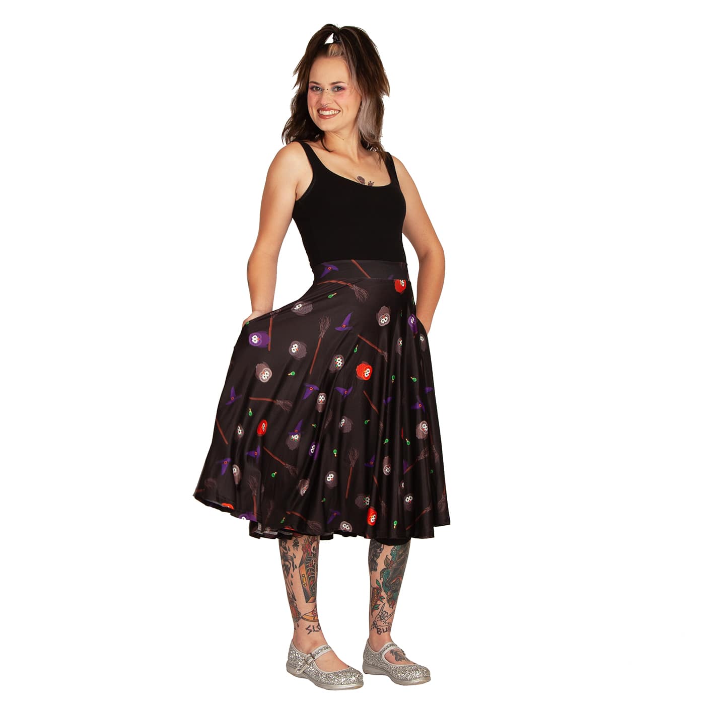 Potion Swishy Skirt by RainbowsAndFairies.com.au (Harry Potter - Halloween - Owls - Broomsticks - Circle Skirt With Pockets - Mod Retro - Potion Bottle) - SKU: CL_SWISH_POTIN_ORG - Pic-08