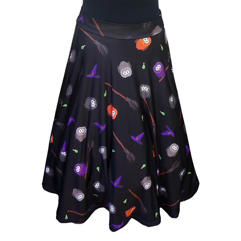 Potion Swishy Skirt by RainbowsAndFairies.com.au (Harry Potter - Halloween - Owls - Broomsticks - Circle Skirt With Pockets - Mod Retro - Potion Bottle) - SKU: CL_SWISH_POTIN_ORG - Pic-01