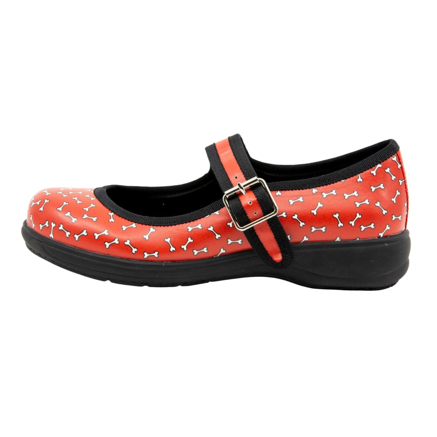 Puppy Love Mary Janes by RainbowsAndFairies.com.au (Dalmations - Dog Bones - Red & Black - Buckle Up Shoes - Mismatched Shoes - Fire Truck - Dogs) - SKU: FW_MARYJ_PUPPY_ORG - Pic-03