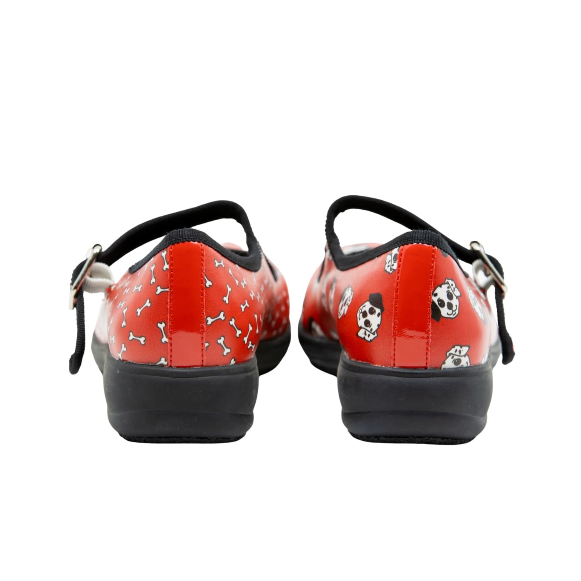 Puppy Love Mary Janes by RainbowsAndFairies.com.au (Dalmations - Dog Bones - Red & Black - Buckle Up Shoes - Mismatched Shoes - Fire Truck - Dogs) - SKU: FW_MARYJ_PUPPY_ORG - Pic-05