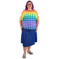 Rainbow Gingham Batwing Top by RainbowsAndFairies.com.au (Check - Picnic - Pride - Knit Top - Vintage Inspired - Retro Shirt - Kitsch) - SKU: CL_BATOP_GINGH_RBW - Pic-04