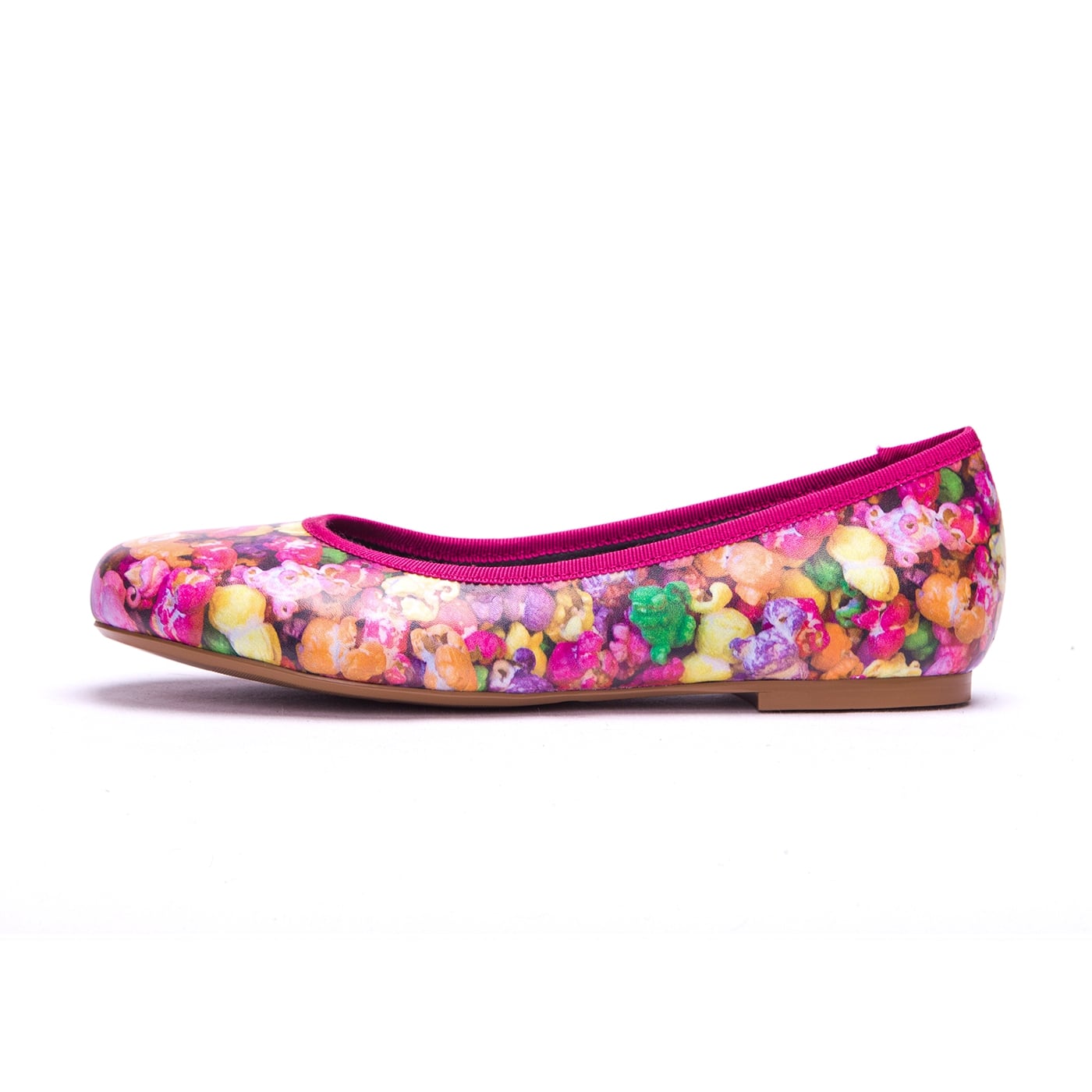 Rainbow Popcorn Ballet Flats by RainbowsAndFairies.com (Popcorn - Colourful - Lollies - Quirky Shoes - Slip Ons - Comfy Flats) - SKU: FW_BALET_PCORN_ORG - Pic 03