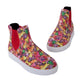 Rainbow Popcorn Hi Tops by RainbowsAndFairies.com.au (Chelsea Boots - Rainbow - Lollies - Foodie - Mismatched Shoes - Elastic Side Boots) - SKU: FW_HITOP_PCORN_ORG - Pic-01
