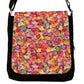 Rainbow Popcorn Messenger Bag by RainbowsAndFairies.com.au (Popcorn - Candy Corn - Lollies - Satchel Bag - Interchangeable Cover - Handbag) - SKU: BG_SATCH_PCORN_ORG - Pic-02