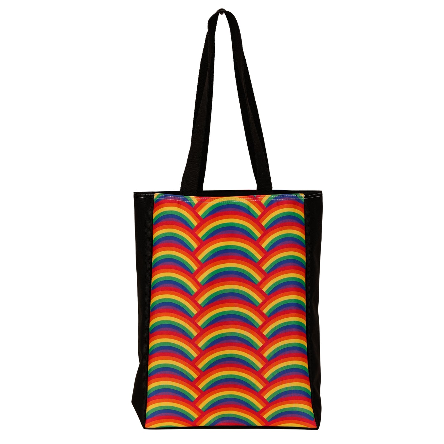 Rainbow Tote Bag by RainbowsAndFairies.com (Rainbows- Pride - Handbag - Shoulder Bag - Carry All - Vintage Inspired - Kitsch) - SKU: BG_TOTES_RAINB_ORG - Pic 01