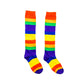 Red Rainbow Stripe Knee High Socks by RainbowsAndFairies.com.au (Stripe Long Socks - Rainbow - Stockings - Colourful Socks - Vintage Inspired) - SKU: FW_SOCKS_RAINT_RED - Pic-02