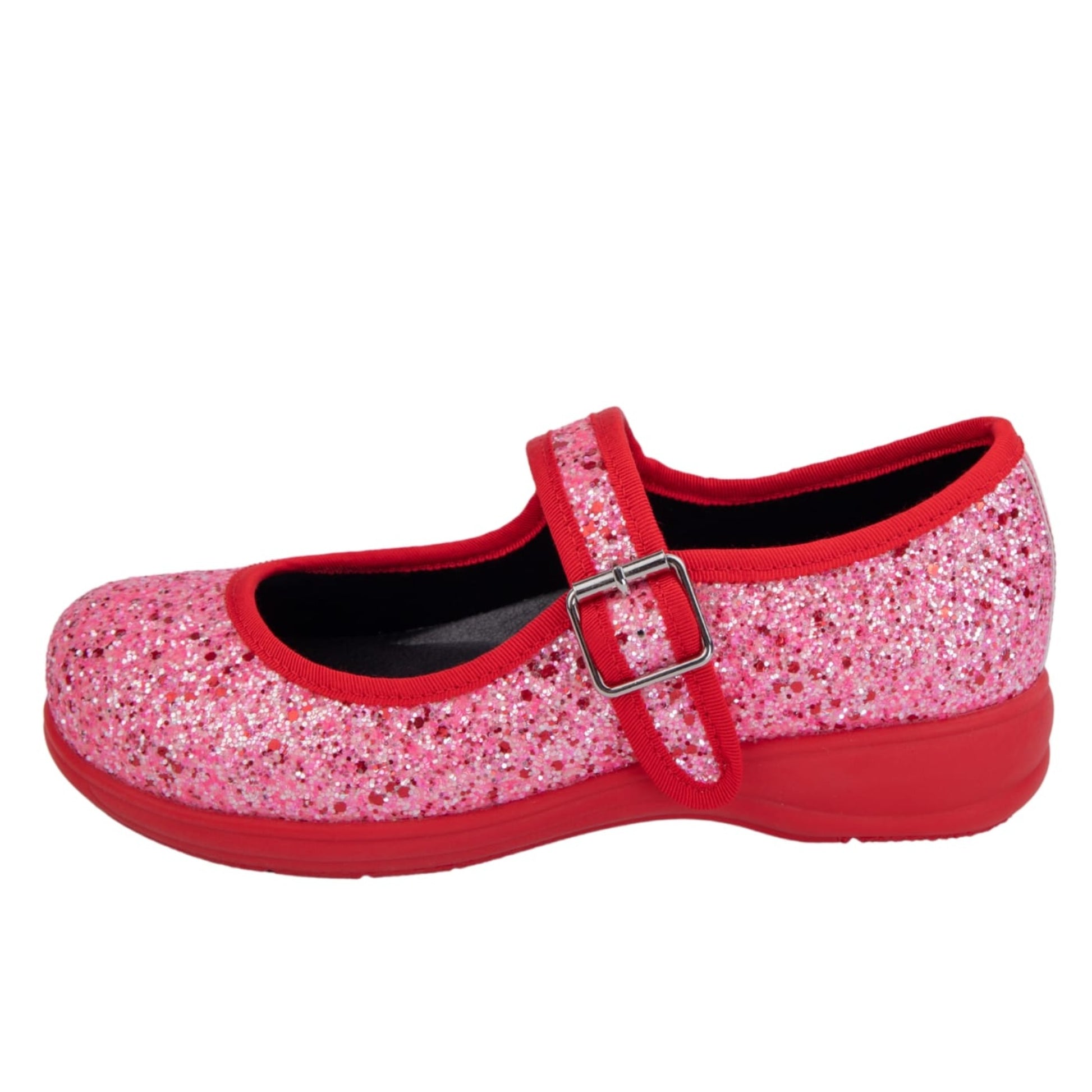 Sherbet Mary Janes by RainbowsAndFairies.com.au (Pink Glitter - Red Glitter - Mismatched Shoes - Glitter Shoes - Sparkle) - SKU: FW_MARYJ_GLITR_SHE - Pic-04