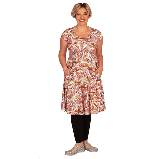 Sprinkles Tea Dress by RainbowsAndFairies.com (Fairy Bread - 100s & 1000s - Sprinkles - Party Food - Rock & Roll - Dress With Pockets - Rockabilly - Vintage Inspired) - SKU: CL_TEADR_SPRNK_ORG - Pic 07
