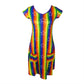 Starburst Tunic Dress by RainbowsAndFairies.com (Rainbow Brite - Pride - Dress With Pockets - Mod Retro - Vintage Inspired) - SKU: CL_TUNDR_STARB_ORG - 01