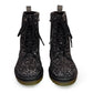 Starry Night Wonder Boots by RainbowsAndFairies.com.au (Black Glitter - Holographic - Metallic - Glitter Boots - Combat Boots - Side Zip Boot) - SKU: FW_WONDR_GLITR_STR - Pic-02