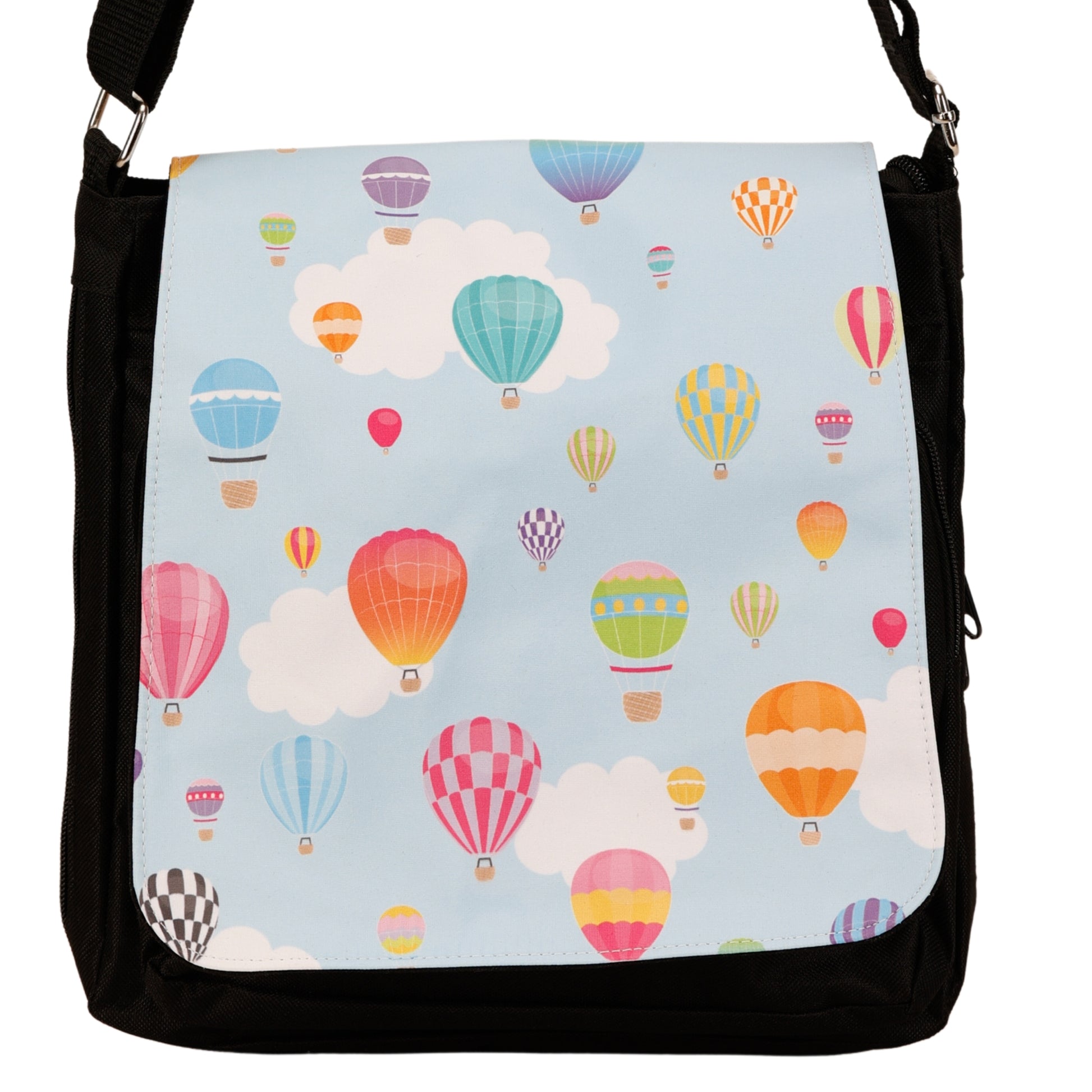 Whimsy Messenger Bag by RainbowsAndFairies.com.au (Balloons - Hot Air Balloon - Satchel Bag - Interchangeable Cover - Handbag) - SKU: BG_SATCH_WHIMS_ORG - Pic-02