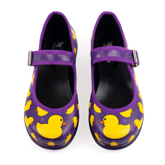 Yellow Ducky Mary Janes by RainbowsAndFairies.com.au (Rubber Duck - Sesame Street - Mismatched Shoes - Cute & Comfy - Buckle Up Shoes) - SKU: FW_MARYJ_DUCKY_YEL - Pic-02