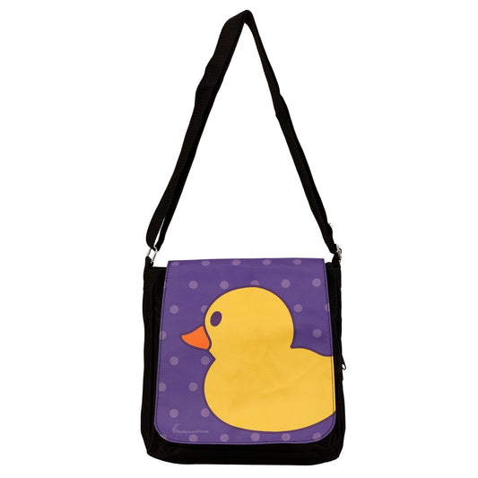 Yellow Ducky Messenger Bag by RainbowsAndFairies.com.au (Yellow Duck - Rubber Duck - Sesame Street - Satchel Bag - Interchangeable Cover - Handbag) - SKU: BG_SATCH_DUCKY_YEL - Pic-01