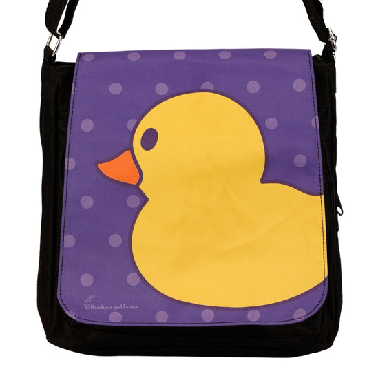 Yellow Ducky Messenger Bag by RainbowsAndFairies.com.au (Yellow Duck - Rubber Duck - Sesame Street - Satchel Bag - Interchangeable Cover - Handbag) - SKU: BG_SATCH_DUCKY_YEL - Pic-02