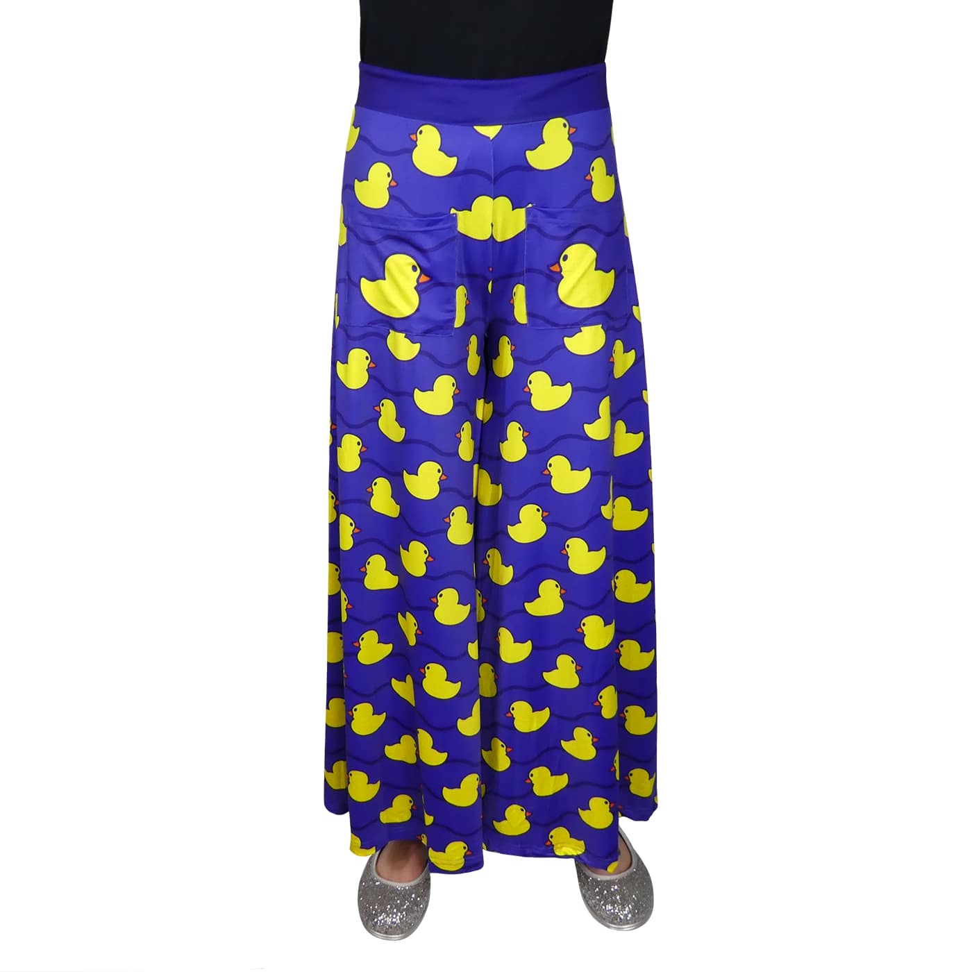Yellow Ducky Wide Leg Pants by RainbowsAndFairies.com.au (Rubber Duck - Sesame St - Pants With Pockets - Pallzao Pants - Flares - Bell Bottoms) - SKU: CL_WIDEL_DUCKY_YEL - Pic-03