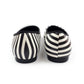 Zebra Ballet Flats by RainbowsAndFairies.com (Black & White Stripes - Horizontial - Vertical - Slip Ons - Mismatched Shoes) - SKU: FW_BALET_ZEBRA_ORG - Pic 05